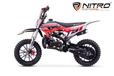 NITRO MOTORS 49cc mini Kinder Dirtbike Coyote VX Hydraulic UPSD fork E-Pullstart DLX 10"